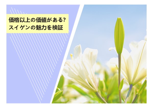 価格以上の価値がある？スイゲンの魅力を検証